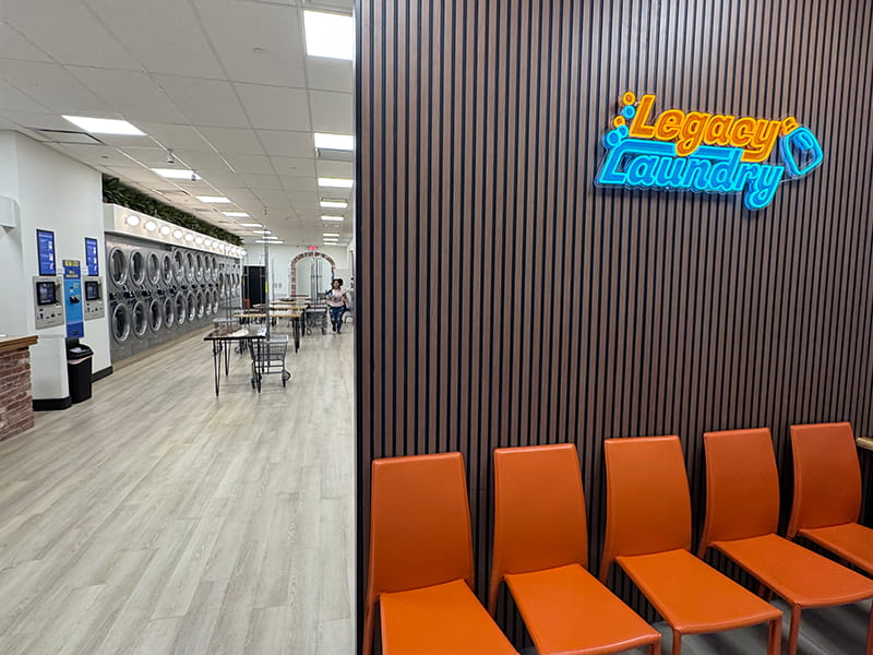 Interior of Legacy Laundry laundromat at 161 E Front St, Plainfield, NJ – clean, bright, modern space