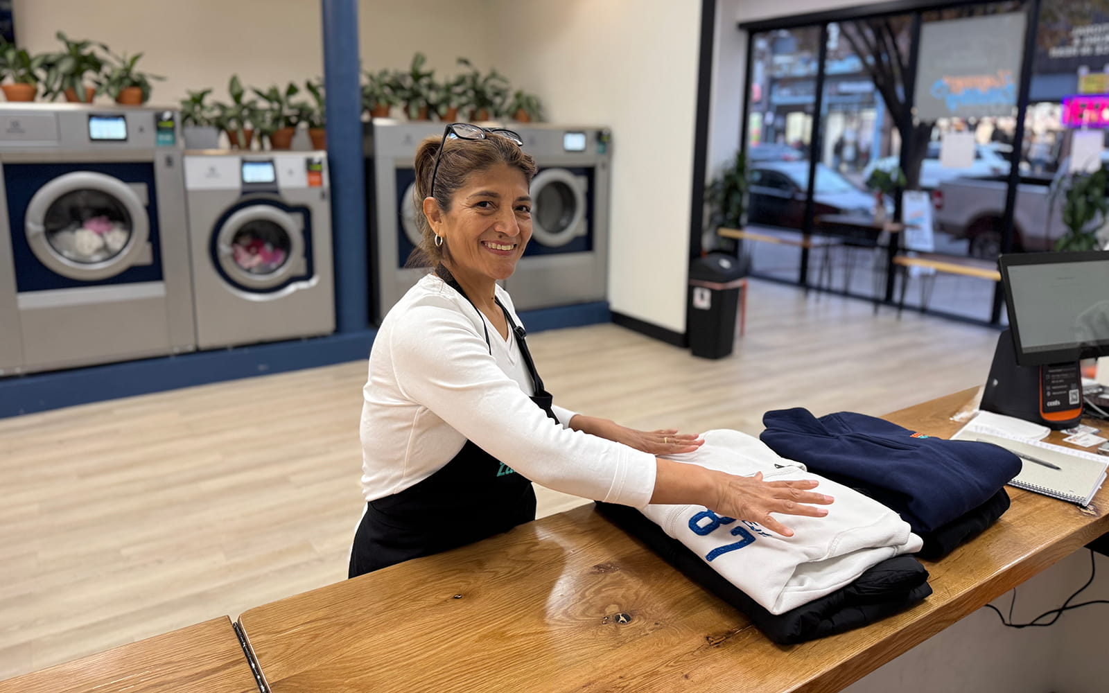Interior of Legacy Laundry – clean modern laundromat in Plainfield, NJ